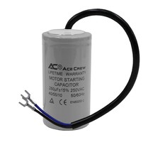 Acecrew 250Uf 250Vac 50/60Hz Motor Starting Capacitor With 2 Wires For Air - $38.98