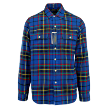 Ralph Lauren Men&#39;s Flannel Shirt Blue Plaid Yellow Red L/S (S01) - £22.95 GBP