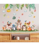 Cartoon Animals wall decals kids room decor nursery wall decor kids wall... - $22.69