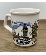 Vtg London Mug Big Ben Trafalgar Square Tower Bridge Double Decker James... - $14.80