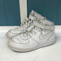 Nike Air Force 1 Mid Shoes Triple White 314195-113 Youth Size 2.5y Shoe ... - $50.49