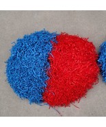 Vintage Cheerleader USA 20” Pom Poms Red Blue 80’s USA Cheerleading Set ... - $66.52