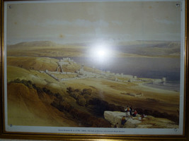 Print of Antique 1839 David Roberts Engraving &quot;Tiberias &amp; Sea of Galilee... - €26,41 EUR