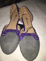 chatties Grey And Purple fashion flats Size 7/8 - $23.76