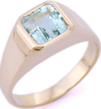 14K Yellow Gold Aquamarine Ring - £632.37 GBP