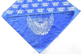 Bud Light Bandana Handkerchief w/ Mustache Beard Face Cover - £15.68 GBP