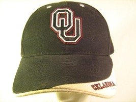 MEN&#39;S CAP Velcro Adjustable OU SOONERS Oklahoma University BLACK [Y154c] - $11.16