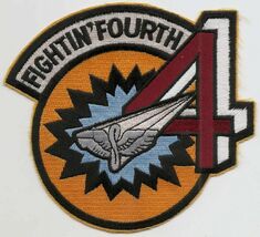 Quality Lg. 5" Jacket Patch Fightin' Fourth Fighter Squadron Patch New - $8.00