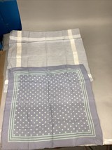 Set Of 2 - Blue Striped And Blue Polka Dot Scarves - $14.84