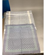 Set Of 2 - Blue Striped And Blue Polka Dot Scarves - $272.68 MXN