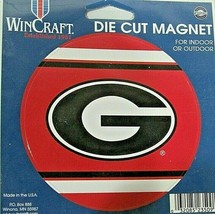 NCAA Georgia Bulldogs 4 inch Diameter Stripe Die Cut Magnet by WinCraft - £9.37 GBP