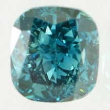 Loose Cushion Shape Diamond Fancy Blue Color 1.32 Carat VVS2 Certified Enhanced - £1,548.23 GBP