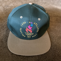 VIntage 1996 Atlanta Olympics hat cap snap back  green gold mens 90s Logo 7 - £87.04 GBP