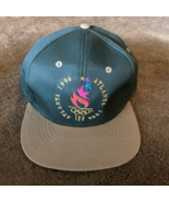 VIntage 1996 Atlanta Olympics hat cap snap back  green gold mens 90s Logo 7 - £87.04 GBP