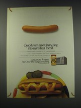 1991 Kraft Cheez Whiz Ad - Quickly turn an ordinary dog into man&#39;s best friend - £14.46 GBP