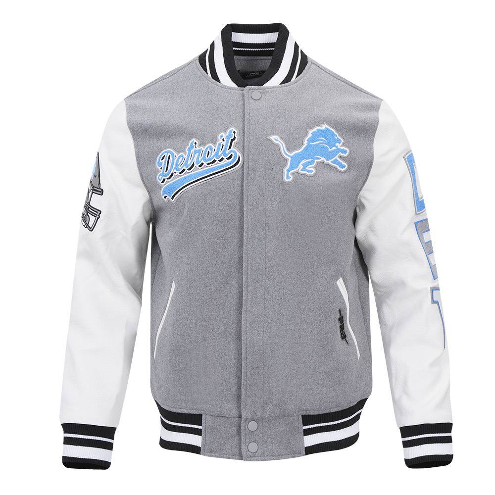 DSharks Detroit Lions Varsity Jacket – Gray &amp; Cream Edition - $160.00+
