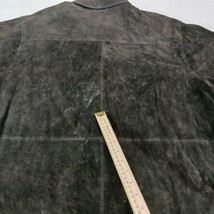 Authentic Dungarees High Sierra Men's Black Button-Up Leather Jacket Size 2X image 2