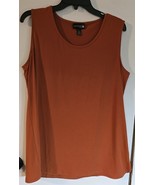 Womens XL Anthony Original Rust Burnt Orange Sleeveless Summer Casual Ta... - $25.80 CAD