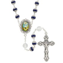 St. Michael Centerpiece Rosary Volterra Collection Ceramic Double Capped... - $19.95