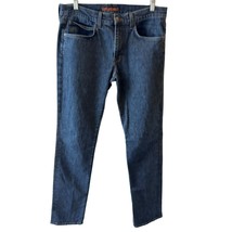 Joes Jeans Valdi Straight Slim Fit 33 Inseam 34 Dark Wash Blue Denim Stretch - £18.71 GBP