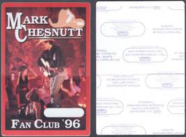 Mark Chesnutt OTTO Cloth Fan Club Pass from the 1996 Tour - £5.42 GBP