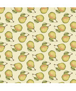 Pumpkin Spice 5149-46 Tossed Pears Cream Cotton Fabric By Yard - £19.91 GBP
