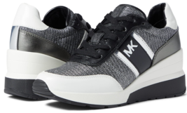 Michael Kors Women&#39;s Mabel Trainer Sneakers Black Glitter Anthracite 8.5... - $149.99