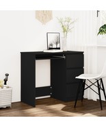 Desk Black 90x45x76 cm Engineered Wood - £56.64 GBP