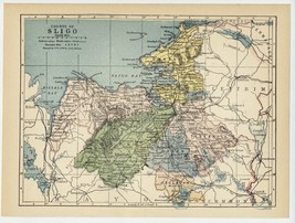 1902 ANTIQUE MAP OF THE COUNTY OF SLIGO / IRELAND - £22.09 GBP