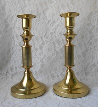 Vintage Brass Candleholders Sheridan Candlesticks Set of 2 Dining Home Decor  - £17.40 GBP