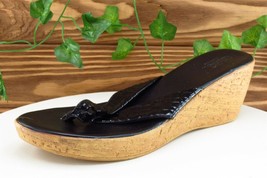 Seychelles Sz 9 M Black Flip Flop Synthetic Women Sandals - £15.85 GBP