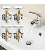4 PCS Universal Wash Basin Core Bounce Drain Filter Pop Up Bathroom Sink... - £12.87 GBP