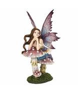 Pacific Giftware 5.25 Inch Fairyland Pink Fairy Leaning on Mushroom Stat... - $32.96