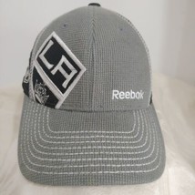 L.A. NHL Reebok Flex Stretch Fit Cap Hat Men&#39;s Gray &amp; Black - £12.94 GBP