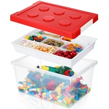 32 Qt Plastic Storage Box With Removable Tray Craft Organizer And Storag... - £38.74 GBP