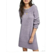 NWT Womens Size Medium Anthropologie Purple Rhyme Knit Sweater Mini Dress - £47.64 GBP