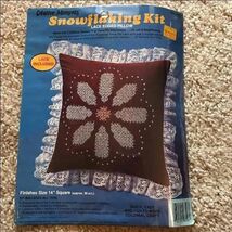 Snowflaking kit lace edged pillow craft - $4.80