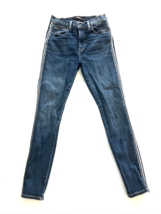 Hudson Jeans Womens 25 Blue Barbara Super Skinny Side Stripe High Rise D... - $16.71