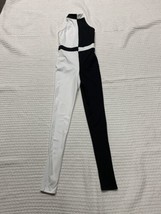 Revolution Dancewear Costume Sleevless Pantsuit size LC Black and White ... - £11.21 GBP