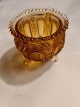 NEW Hobnail Amber Glass egg/pick holder/footed/2.25” h/2.5” dia/intricat... - £7.08 GBP