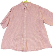 Brooks Brothers Shirt Mens Sz Xxl 100% Irish Linen Regent Original Polo Gingham - £19.32 GBP