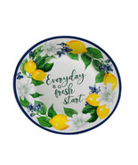 Royal Norfolk Lemon Floral Dinner Plate W/ Blue Rims, 8-in. - $20.82 CAD