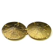 1974 Mimi Di N Sanddollar  Gold Toned  Belt Buckle Preppy Beachy - £22.21 GBP