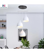 Aluminium Hanging Shade Light, White, 3 Lamp Cluster Set - $149.00