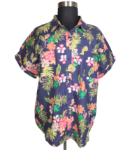 Vintage American Sweetheart Floral Hawaiian Button Up Camp Shirt Size XXL - £19.65 GBP