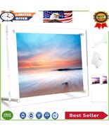 Elegant 5x7 Frameless Acrylic Picture Frame - Modern Minimalist Design - $30.43 CAD