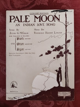 RARE Sheet Music Pale Moon Indian Love Song Jesse GM Glick Frederic Knight Logan - £12.94 GBP