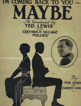I&#39;m Coming Back To You--Maybe Vintage Sheet Music Greenwich Village Follies 1921 - £35.99 GBP