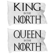 King In The North Pillowcase Set Queen Game of Thrones Jon Snow Pillow Covering - £31.83 GBP