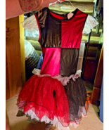 Rubie&#39;s Harley Quinn Batman Red and Black Dress Kids Size Large Girls - $27.10 CAD
